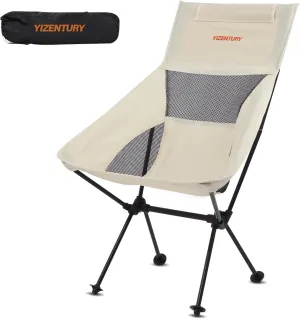 Camping Chair, Lightweight Folding Backpacking Hiking, Compact Portable 330 lbs Capacity