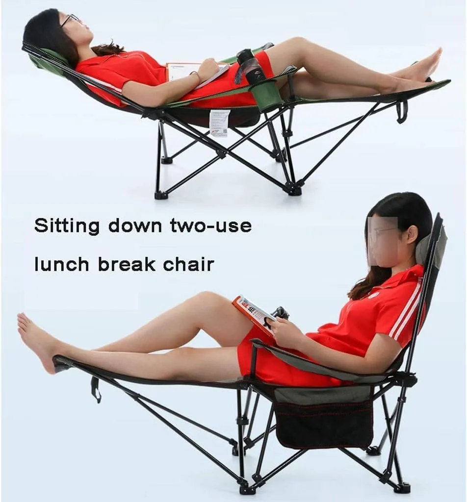 Camping Chair Outdoor Fishing Chair Outdoor Camping Chair Folding Chair Recliner Break Relax Lounger Chairs Garden Balcony Fishing Hiking Folding Chairs for Outside Portable