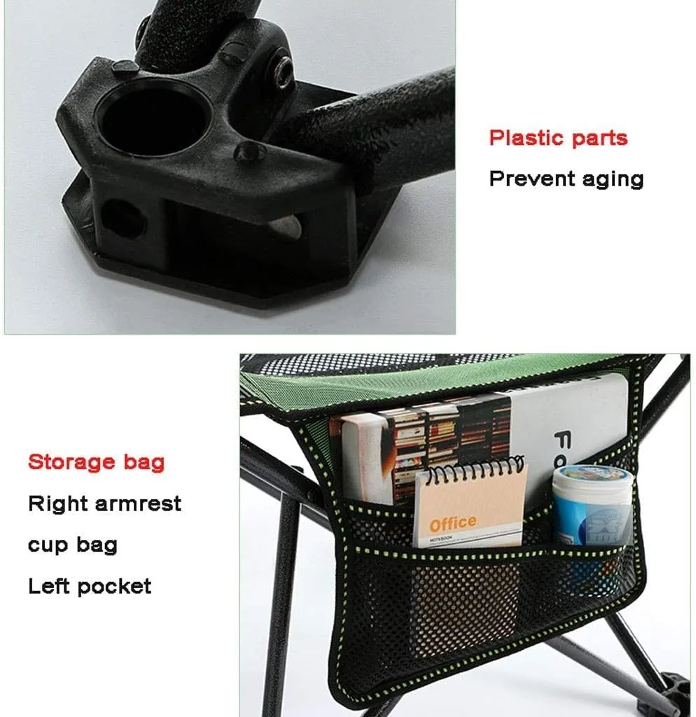 Camping Chair Outdoor Fishing Chair Outdoor Camping Chair Folding Chair Recliner Break Relax Lounger Chairs Garden Balcony Fishing Hiking Folding Chairs for Outside Portable