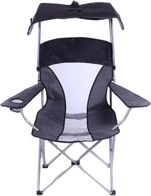 Camping Chair Portable Wild Fishing Chair Mesh Folding Mesh Canopy Shade Chair Sunshade Seat with Armrest for Sunbathing On The Beach Folding Chair
