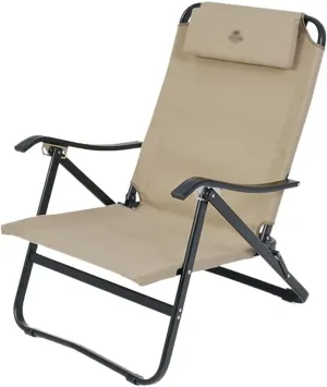 Camping Chair Recliner Comfortable Beach Chair with High Back, Outdoor Folding Ergonomic Director's Chair, Sturdy Aluminum Alloy Director's Chair, Load Bearing 240lb