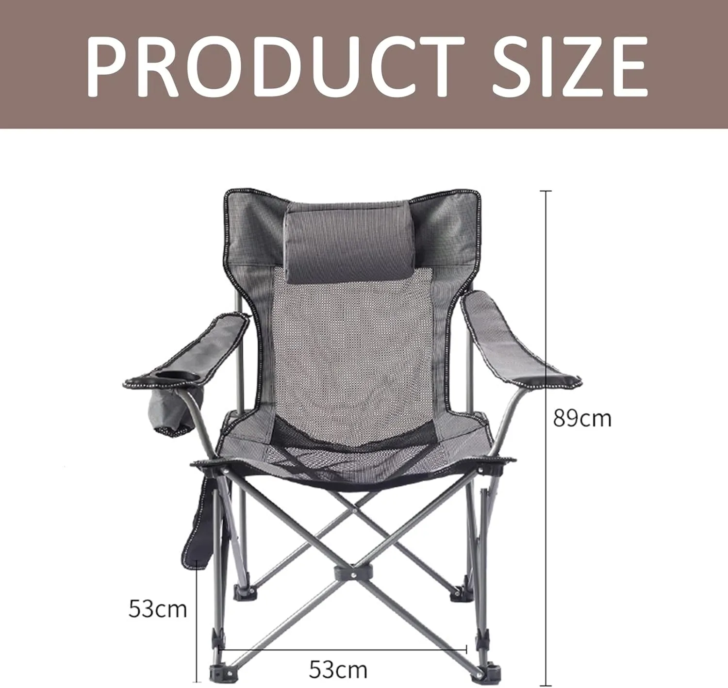 Camping Chair Recliner Portable, Beach Chairs Height Folding Lightweight, Comfortable Camping Chairs, for Camping, Hiking Fishing,E