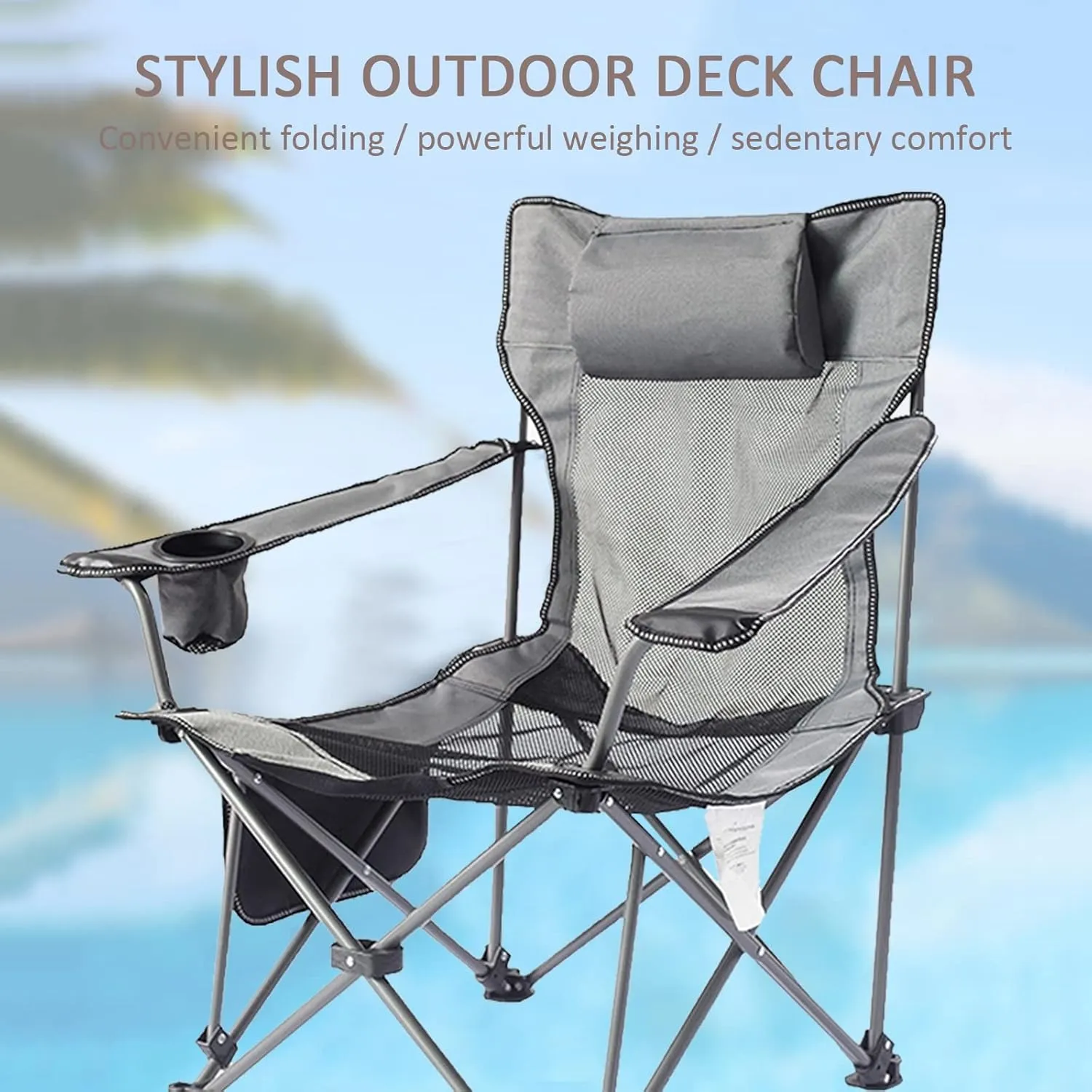 Camping Chair Recliner Portable, Beach Chairs Height Folding Lightweight, Comfortable Camping Chairs, for Camping, Hiking Fishing,E