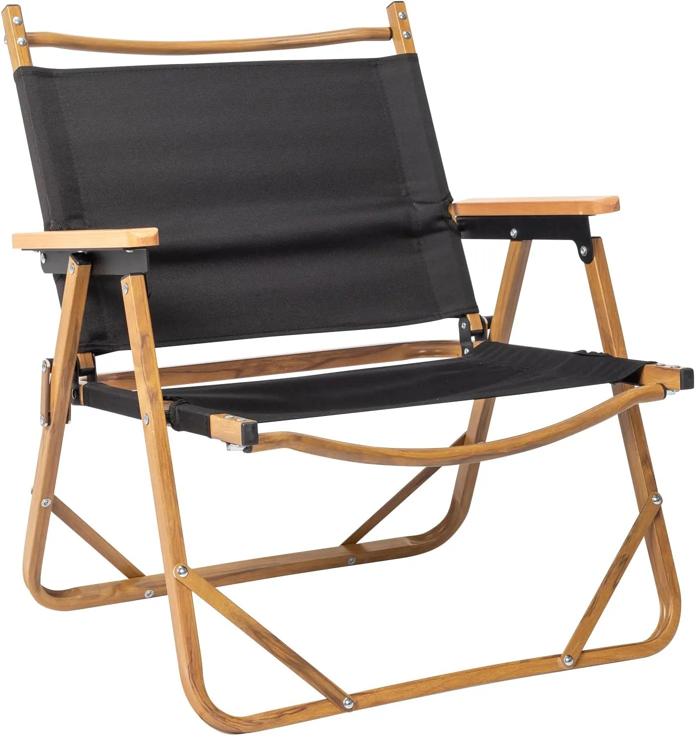 Camping Chairs for Adults Heavy Duty,Oversized Lawn Chairs, Ultralight Folding Aluminum Frame Portable Durable Outdoor Camping Chair for Outdoor Camp,Hiking,Backpacking,Travel,Beach and Picnics, Black