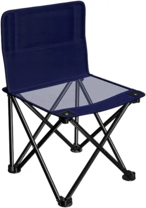 Camping Chairs Outdoor Folding Backrest Chair Portable Fishing Chair with Side Pocket Lightweight Leisure Chairs Padded Deck Chair Portable Folding Chair (Color : E)
