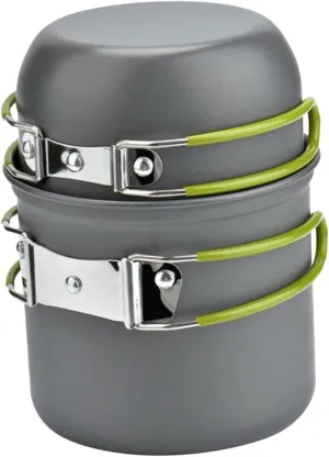 Camping Cooking Set 1-2 Person Portable Non-Stick Teapot Camping Utensils Outdoor Cooking Kit