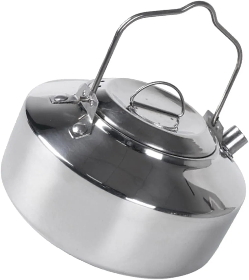 Camping Cookware Water Pot 1l Sturdy Stainless Steel Kettle for Tea Making