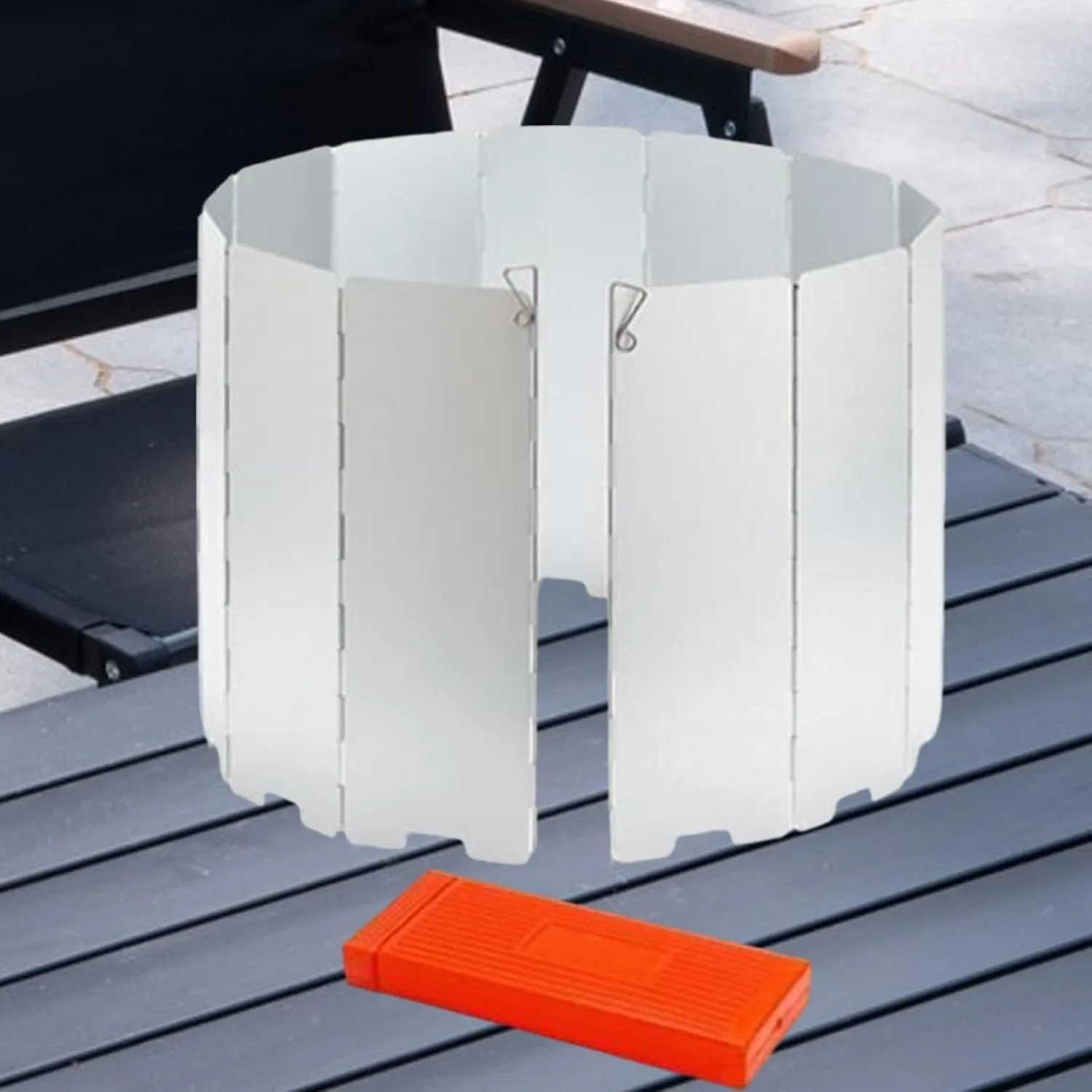 Camping Stove Windscreen Stove Windshield Foldable Compact Wind Shade Wind Protector for Outdoor Backpacking Picnic Hiking