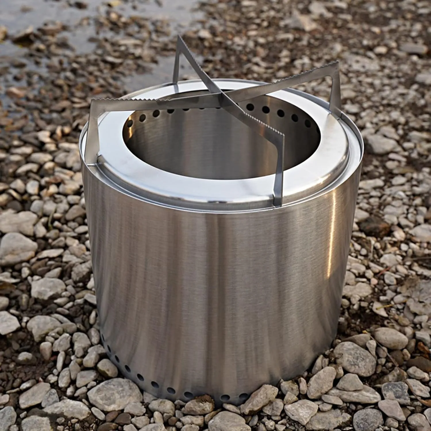 Camping Stove Wood Mini Camping Stove Solo Stoves Stainless Steel Backpacking Wood Stove Portable Small Burning Stoves Fire for Picnic BBQ Camp Hiking