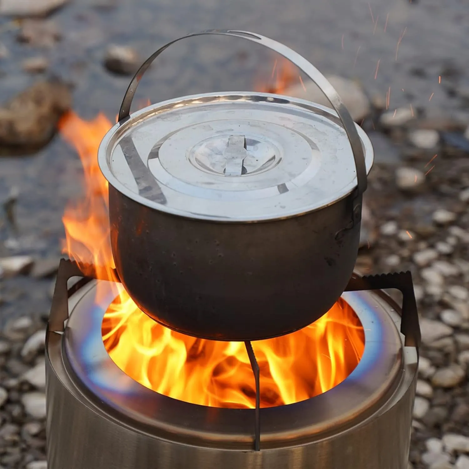 Camping Stove Wood Mini Camping Stove Solo Stoves Stainless Steel Backpacking Wood Stove Portable Small Burning Stoves Fire for Picnic BBQ Camp Hiking