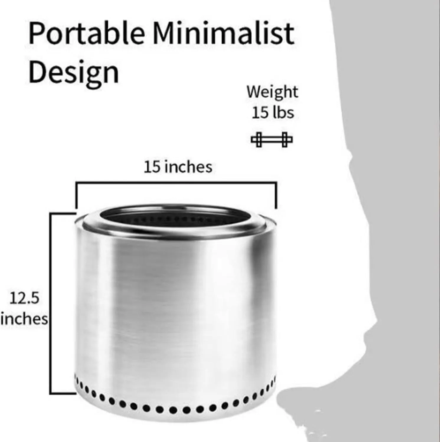 Camping Stove Wood Mini Camping Stove Solo Stoves Stainless Steel Backpacking Wood Stove Portable Small Burning Stoves Fire for Picnic BBQ Camp Hiking