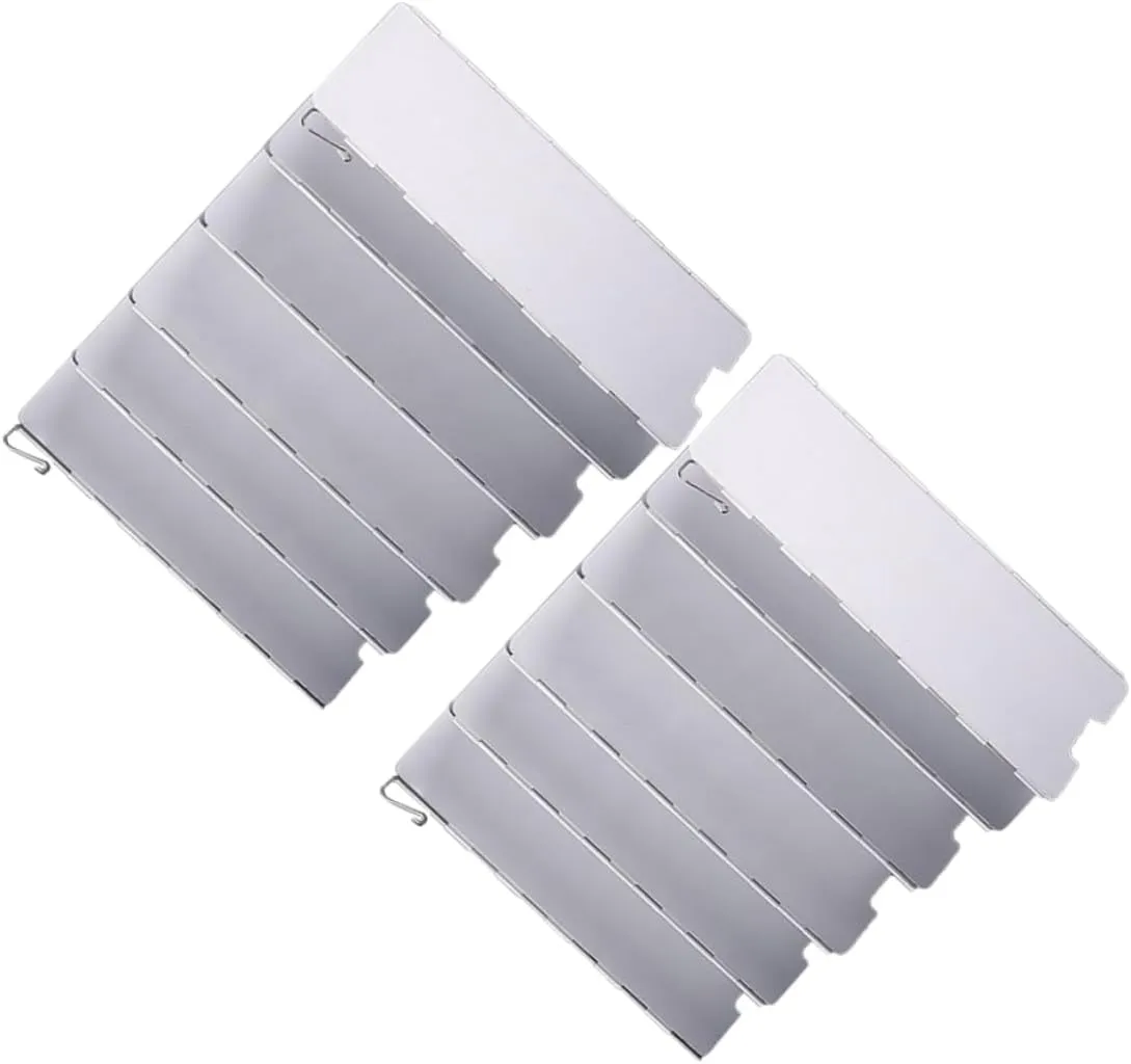 Camping Windshield for Gas Stove Outdoor Cooking Accessory Foldable Picnic Wind Shield Alloy Material