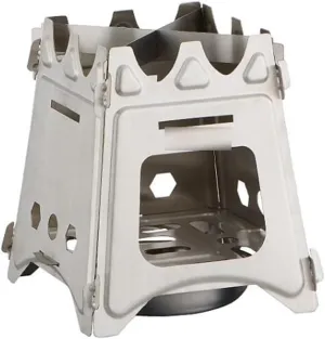 Camping Wood Burning Stove, Folding Backpacking Stove, Stainless Steel Campfire Stove, Outdoor Cooking Lightweight Stove For Picnic Hiking Barbecue