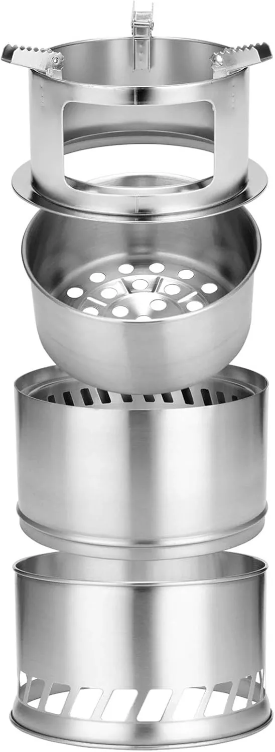 Camping Wood Stove Camping Wood Stove Folding Titanium Wood Burning Stove Lightweight Pocket Stove for Camping Cooking