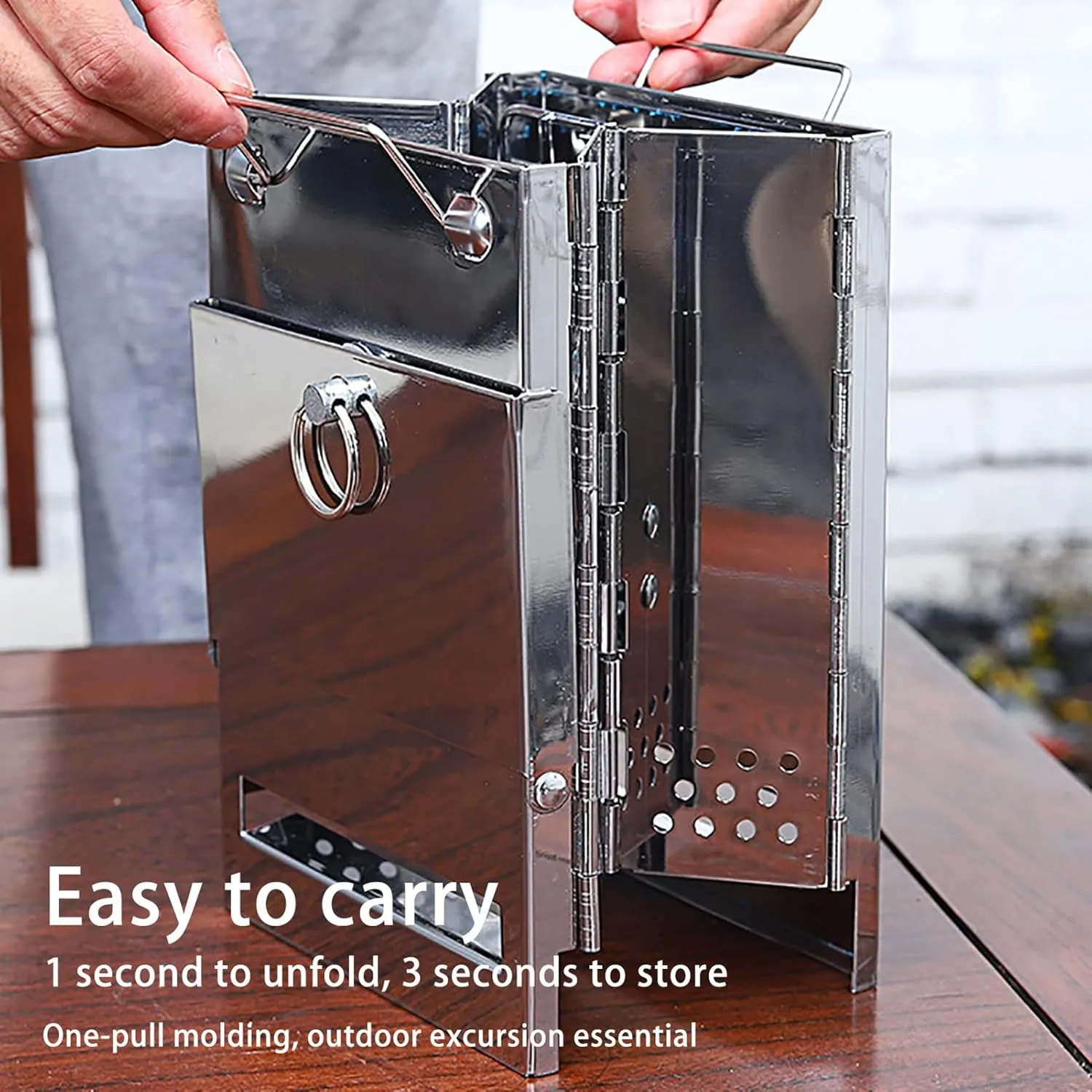 Camping Wood Stove,Wood Stove Camping Alcohol Furnace Portable Wood Burning Stoves Folding Wood Burning Stove with Carry Bag for Outdoor Cooking Picnic