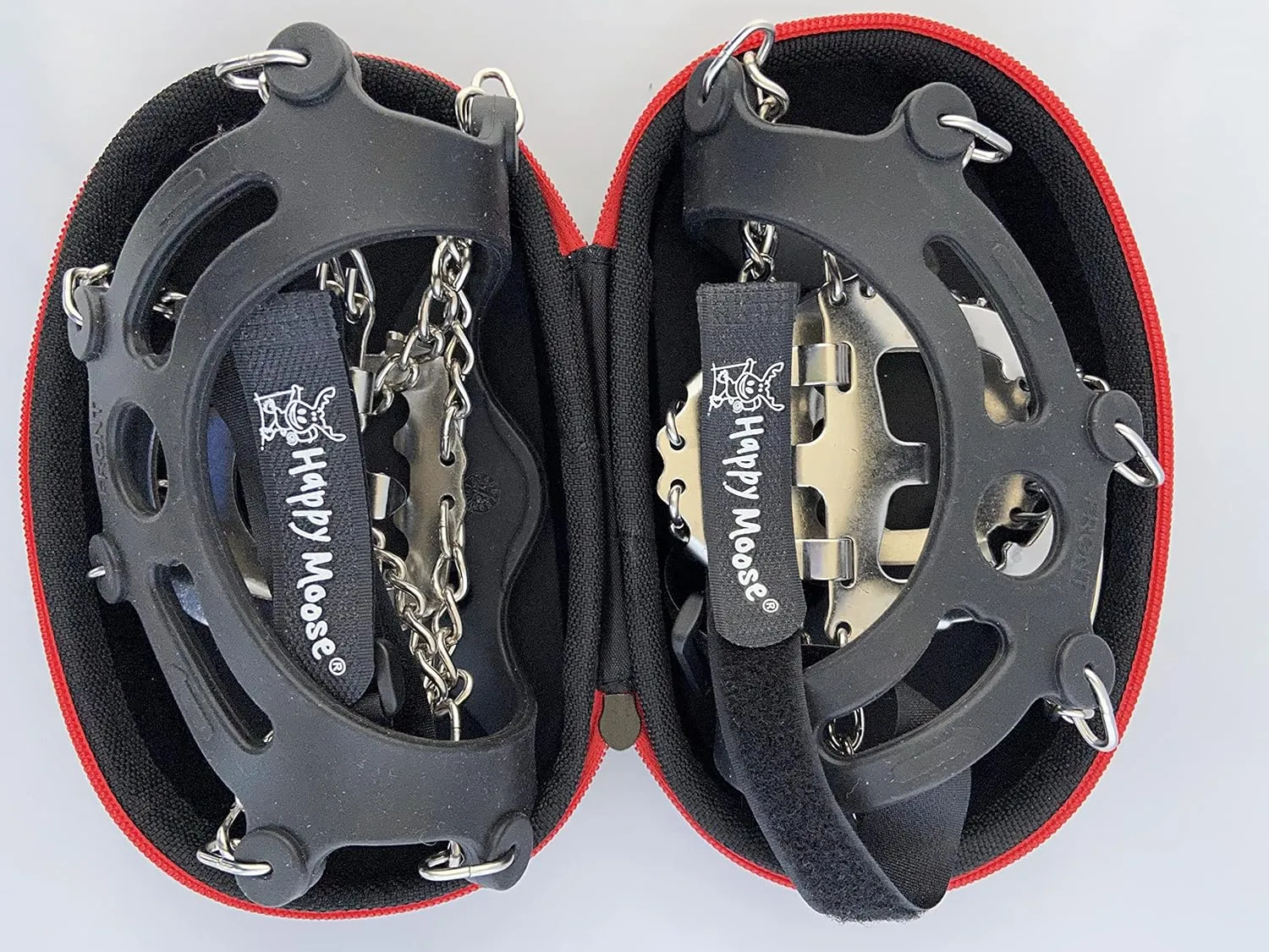 Carbon Steel Traction Spikes for Walking on Snow and Ice - Happy Moose Ice Traction Trekkers (1 Pair)