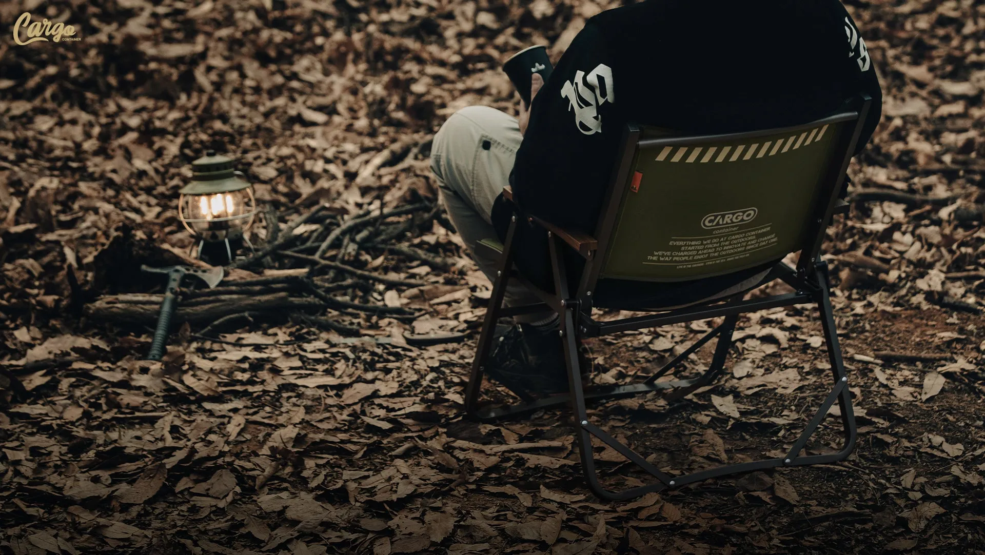 Cargo Container Cosy Folding Chair - Khaki