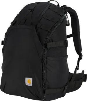 Carhartt 45L Nylon Internal Frame Hiking, Durable Camping & Backpacking Pack W/Hydration Port, Daypack for Men & Women, Black, One Size