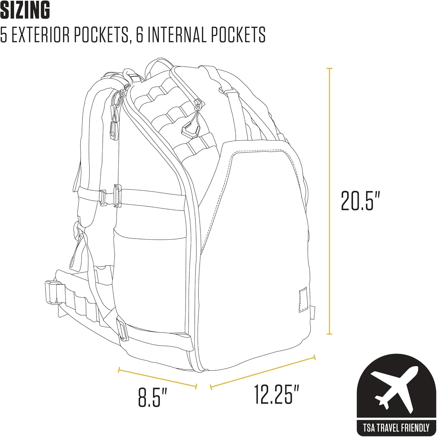 Carhartt 45L Nylon Internal Frame Hiking, Durable Camping & Backpacking Pack W/Hydration Port, Daypack for Men & Women, Black, One Size