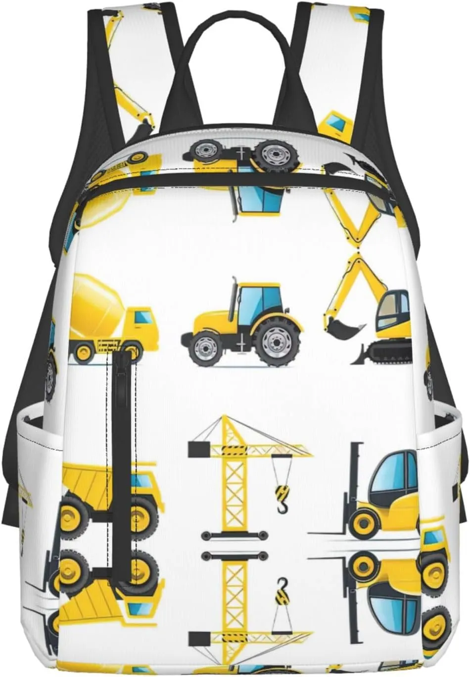 Cartoon Heavy Machinery Truck Lightweight Outdoor Backpack Functional Bag For Travel Work And Hiking Backpack For Men