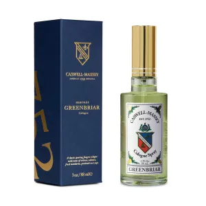 Caswell-Massey Greenbriar Gold Cap Cologne, Men’s Cologne with Classic and Zesty Scent with Citrus, Sage & Rugged Velvety Notes, 3 Fl Oz