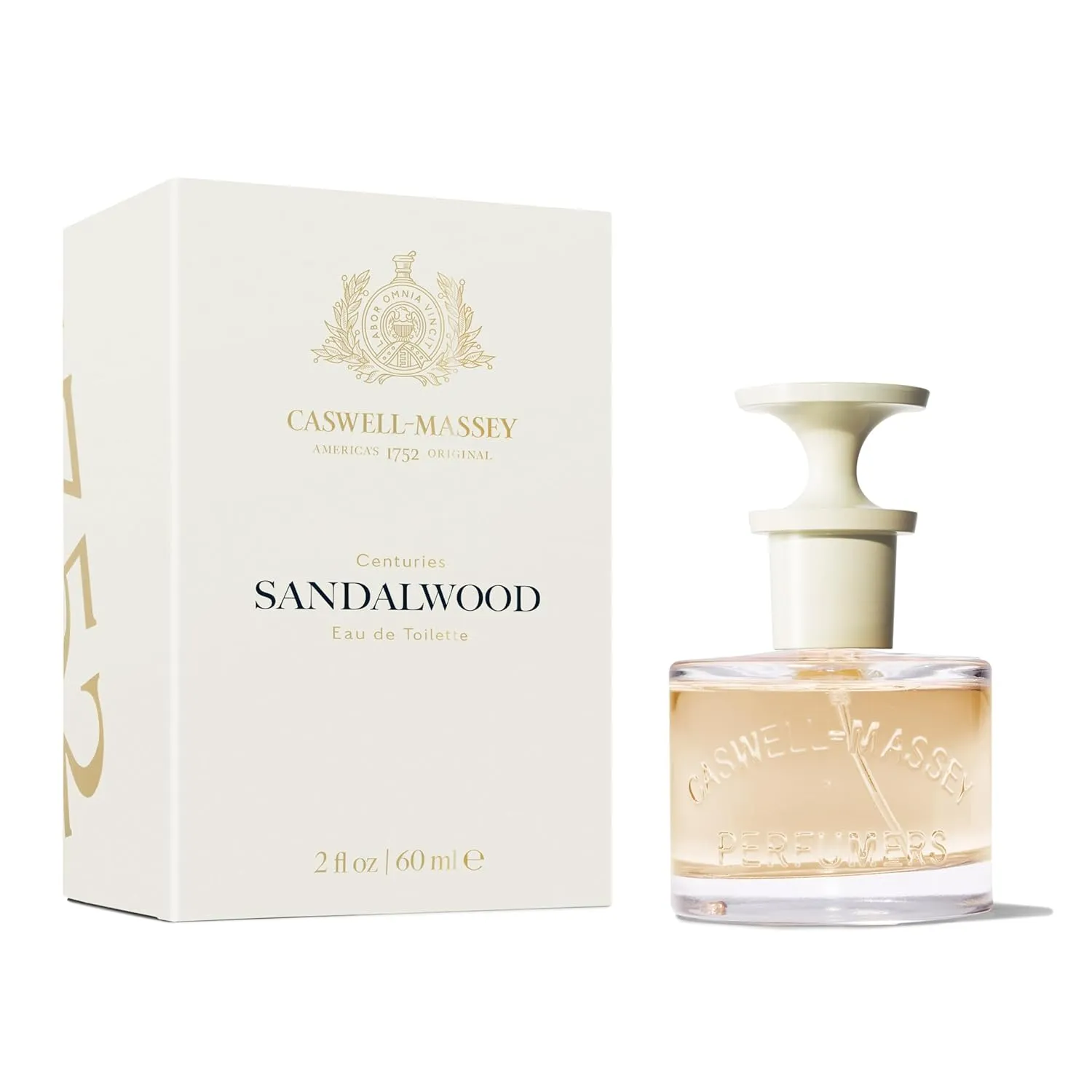 Caswell-Massey Sandalwood Eau de Toilette, Clean & Fresh Sandalwood Fragrance, Perfume for Men and Women, 2.0 Fl Oz