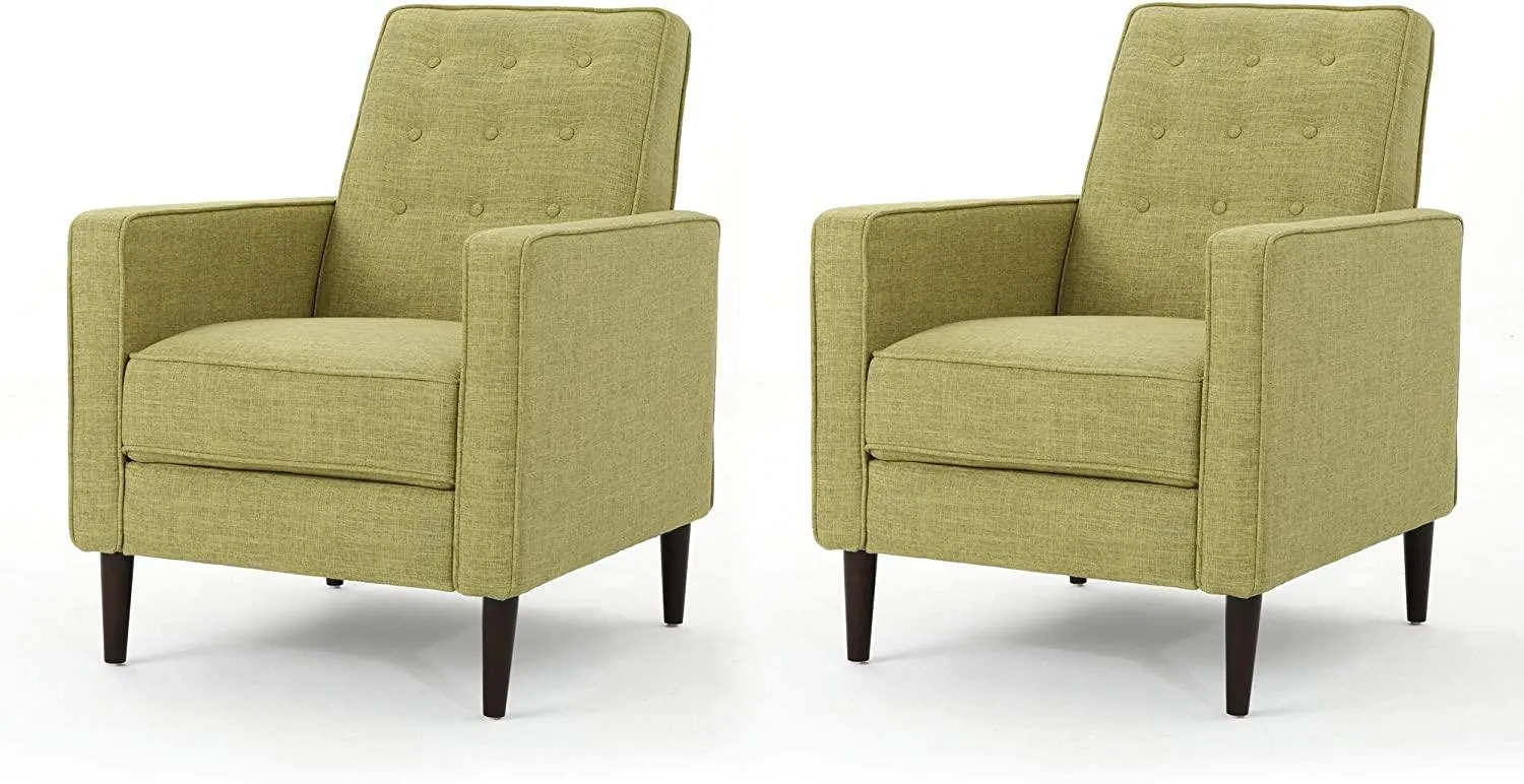 Century Modern Tuft Back Recliner (Qty of 2, Fabric