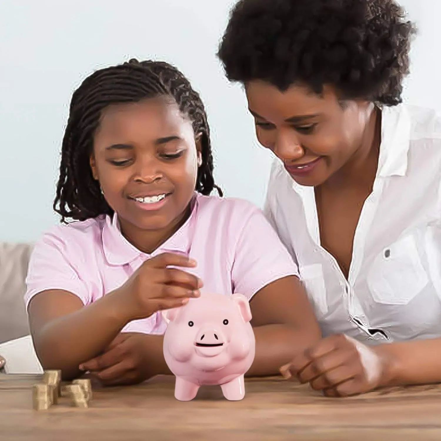 Ceramic Pig Piggy Bank for Adults Must Break to Open,Girls Coin Bank for Boys,Money Box for Cash Gift,Tip Money Jar,Alcancias De Dinero Para Adultos Niños,Cash Saving,Modern Home Decor Living Room