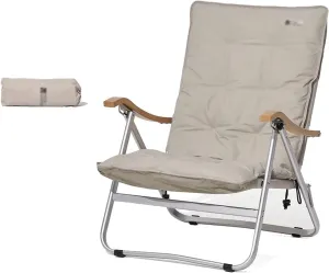 Chairs Camping Backrest Folding Folding Chair Solid Angle Adjustable The Reclining Chair Portable