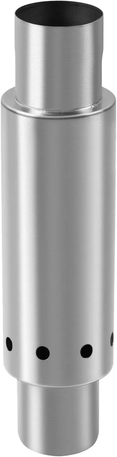 CHANGE MOORE Secondary Burning Tent Stove Chimney Pipe 2.36" Out Diameter, 0.9mm Thickened Smokeless Chimney Pipe, Internal Complete Combustion, Universial Stainless Steel Camping Stove Accessories