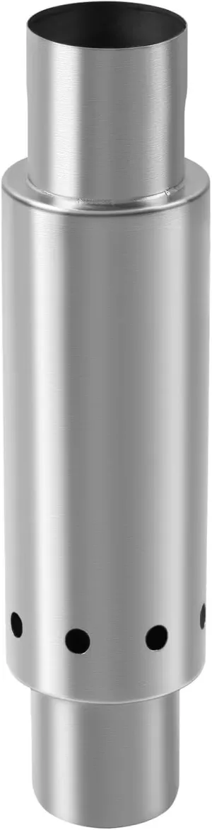 CHANGE MOORE Secondary Burning Tent Stove Chimney Pipe 2.36" Out Diameter, 0.9mm Thickened Smokeless Chimney Pipe, Internal Complete Combustion, Universial Stainless Steel Camping Stove Accessories
