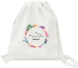 Checal Structure Alcoholic Diet Water Canvas Fabric Vegetable Fruit Folding Cinch Bag