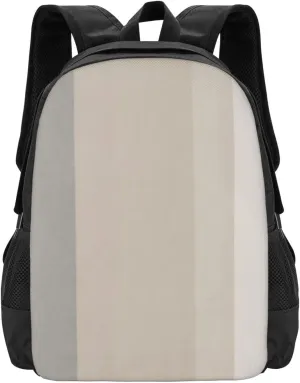 Chic Taupe, Cream And Gray Striped Lightweight Packable Backpack Travel Casual Hiking Daypack Foldable Backpack For Men Women