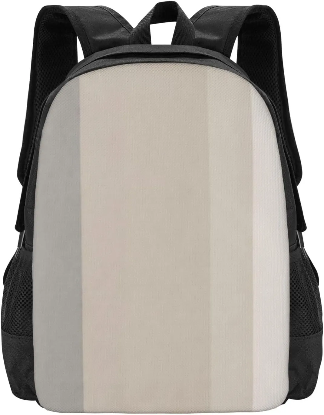 Chic Taupe, Cream And Gray Striped Lightweight Packable Backpack Travel Casual Hiking Daypack Foldable Backpack For Men Women