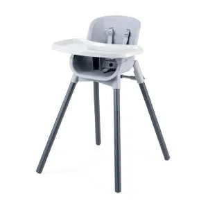 Chicco Zest 4-in-1 Folding High Chair and Youth Stool, Multi-Use Easy Clean | Seasalt/Grey