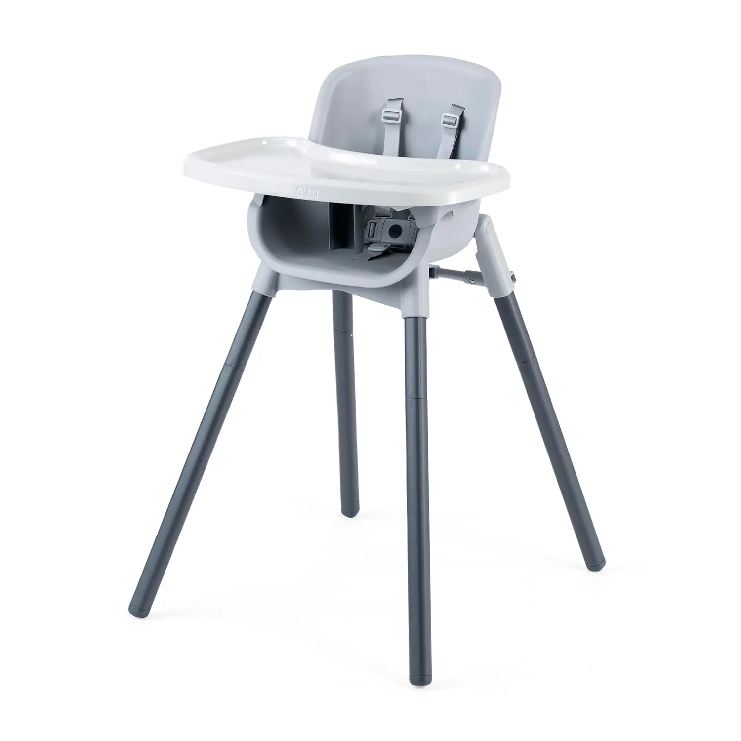 Chicco Zest 4-in-1 Folding High Chair and Youth Stool, Multi-Use Easy Clean | Seasalt/Grey