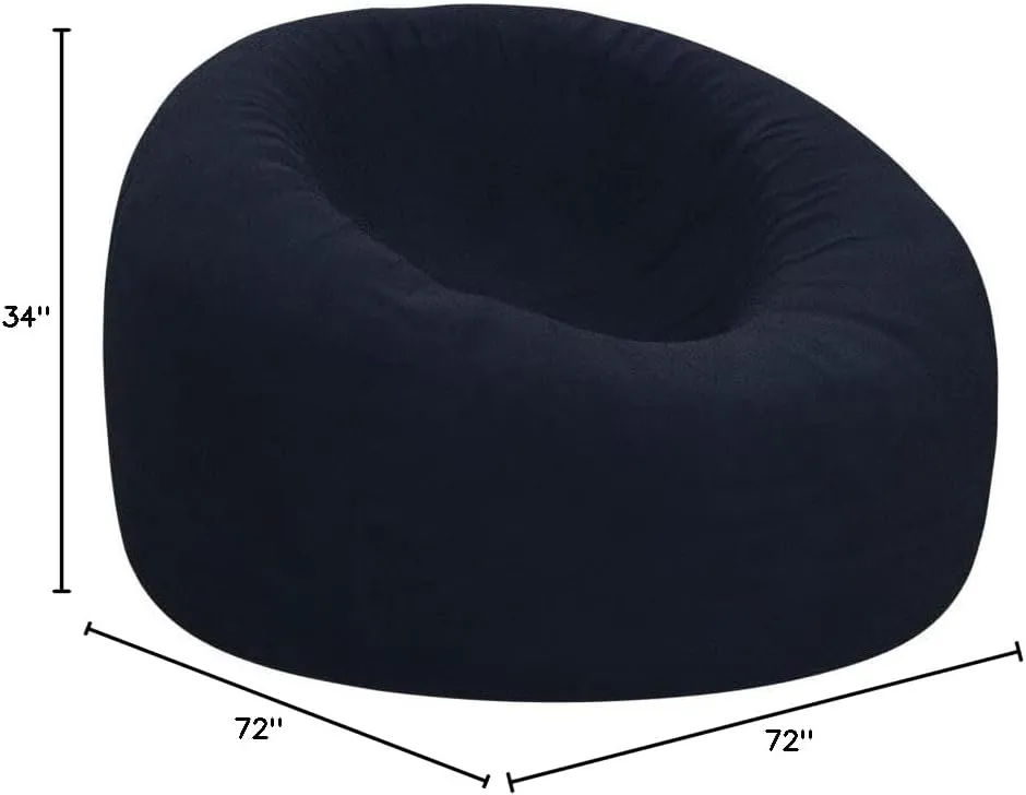 Chill Sack Bean Bag Chair: Giant 6' Memory Foam Furniture Bean Bag - Big Sofa with Soft Micro Fiber Cover, Navy