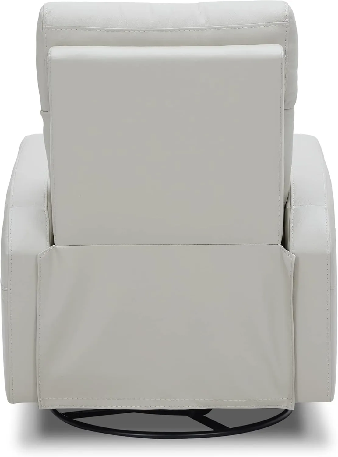 CHITA Genuine Leather Power Swivel Glider Recliner Chair for Adults, FSC Certified Electric Nursery Rocker Recliner Chair for Living Room, Light Grey