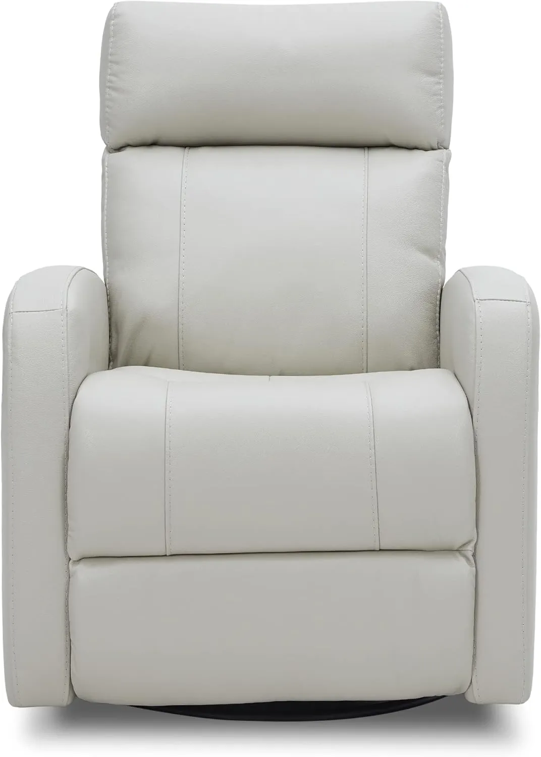 CHITA Genuine Leather Power Swivel Glider Recliner Chair for Adults, FSC Certified Electric Nursery Rocker Recliner Chair for Living Room, Light Grey