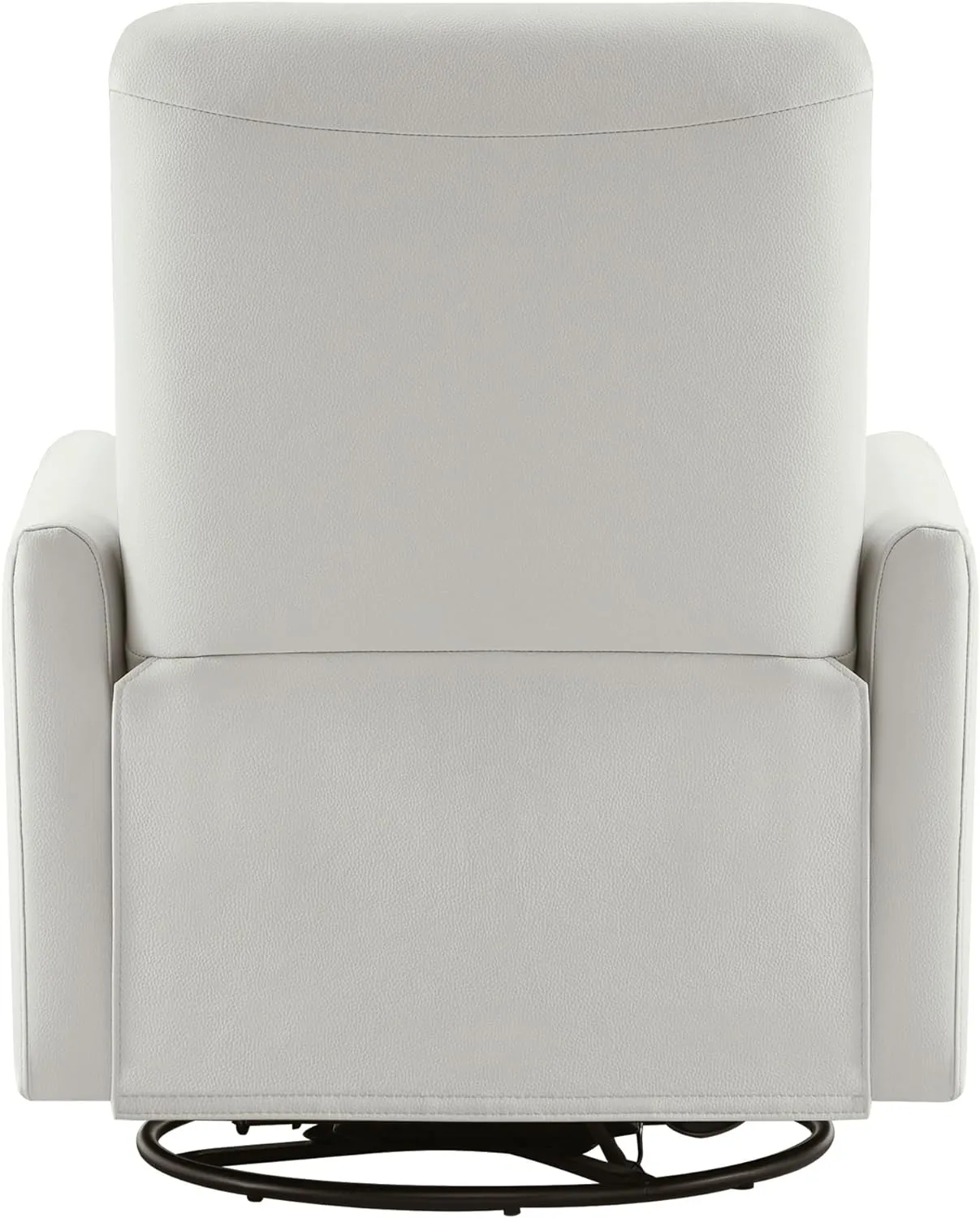 CHITA Power Recliner Chair Swivel Glider, FSC Certified Upholstered Faux Leather Living Room Nursery Reclining Sofa Chair with Lumbar Support, Cream