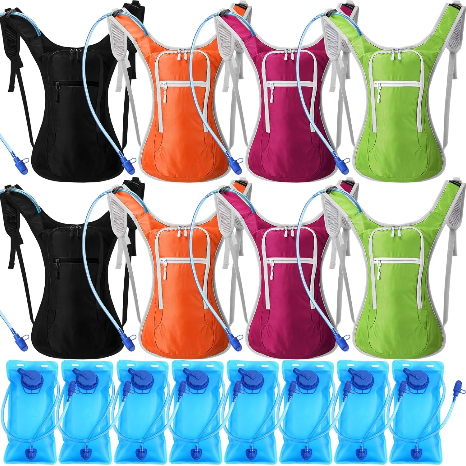 Chunful Hydration Backpack with 2L Water Bladder, Lightweight Hydration Pack Hiking Cycling Biking Climbing Water Backpack for Men Women