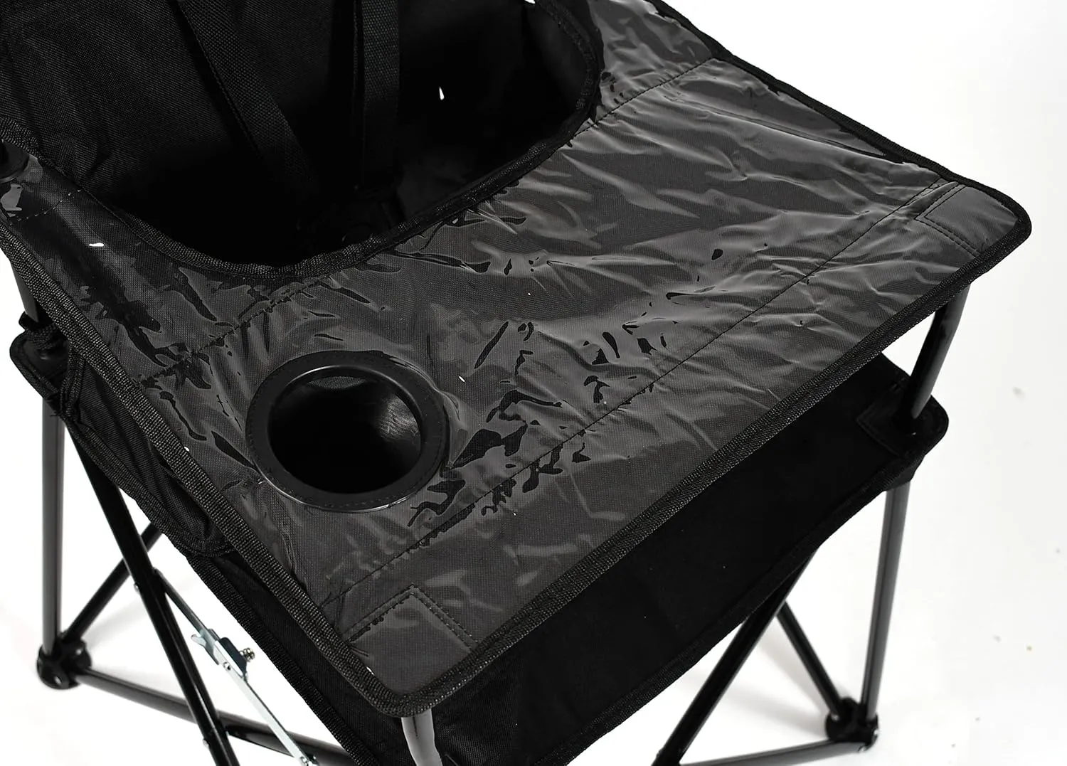 ciao! baby Portable High Chair for Travel, Fold Up High Chair with Tray, Black