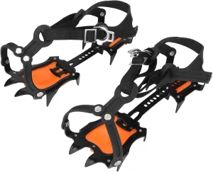 Climbing Crampons, 1 Pair Portable Outdoor Sports 10 Toothed Snow Crampons Slip Resistant Ice Gripper