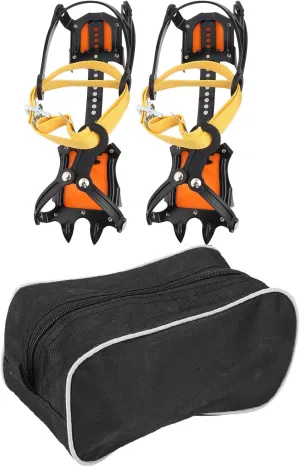 Climbing Crampons, Portable Slip Resistant Ice Gripper for Outdoor Sports - Adjustable Snow Crampons, Hiking Accessories