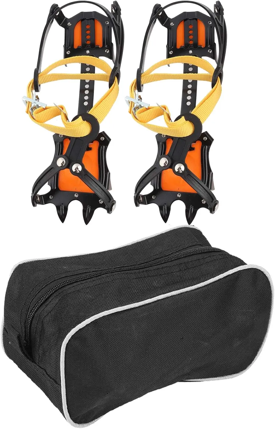 Climbing Crampons, Portable Slip Resistant Ice Gripper for Outdoor Sports - Adjustable Snow Crampons, Hiking Accessories