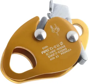 Climbing Descender, Advanced Self Braking Stop Descender for 11-12.5mm Rope, Safety Grab Rappel Ring Climbing Gear