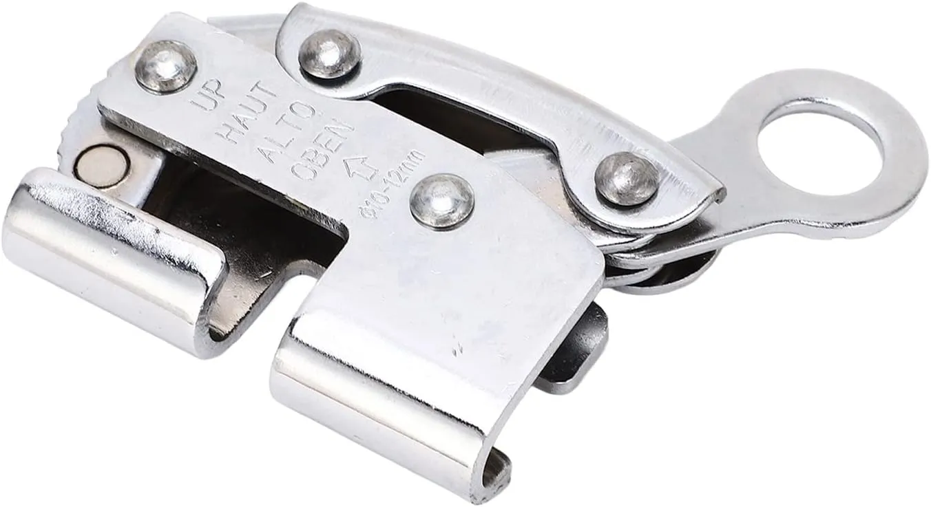 Climbing Self Locking Rope Grab,Alloy Steel Fall Safety Harness Rope Grab Device for Rock Climbing