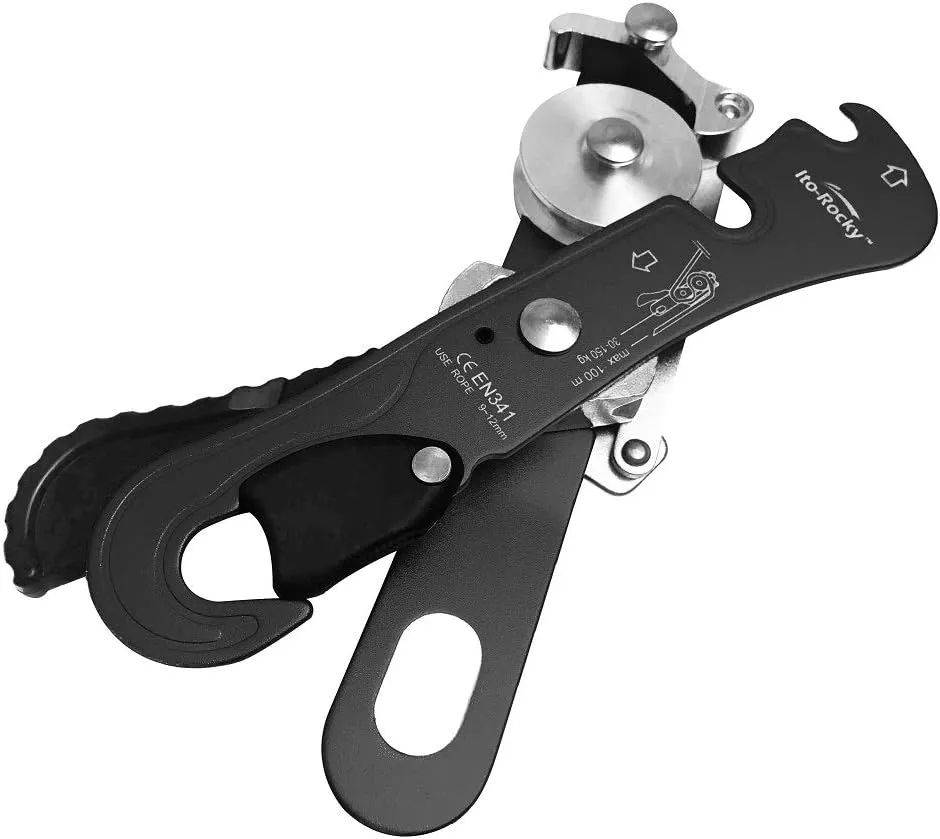 Climbing Stop Descender Rappelling Anti-Panic Belay Devices for 9-12mm Rope Rescue Equipment Hand Controls Desingned
