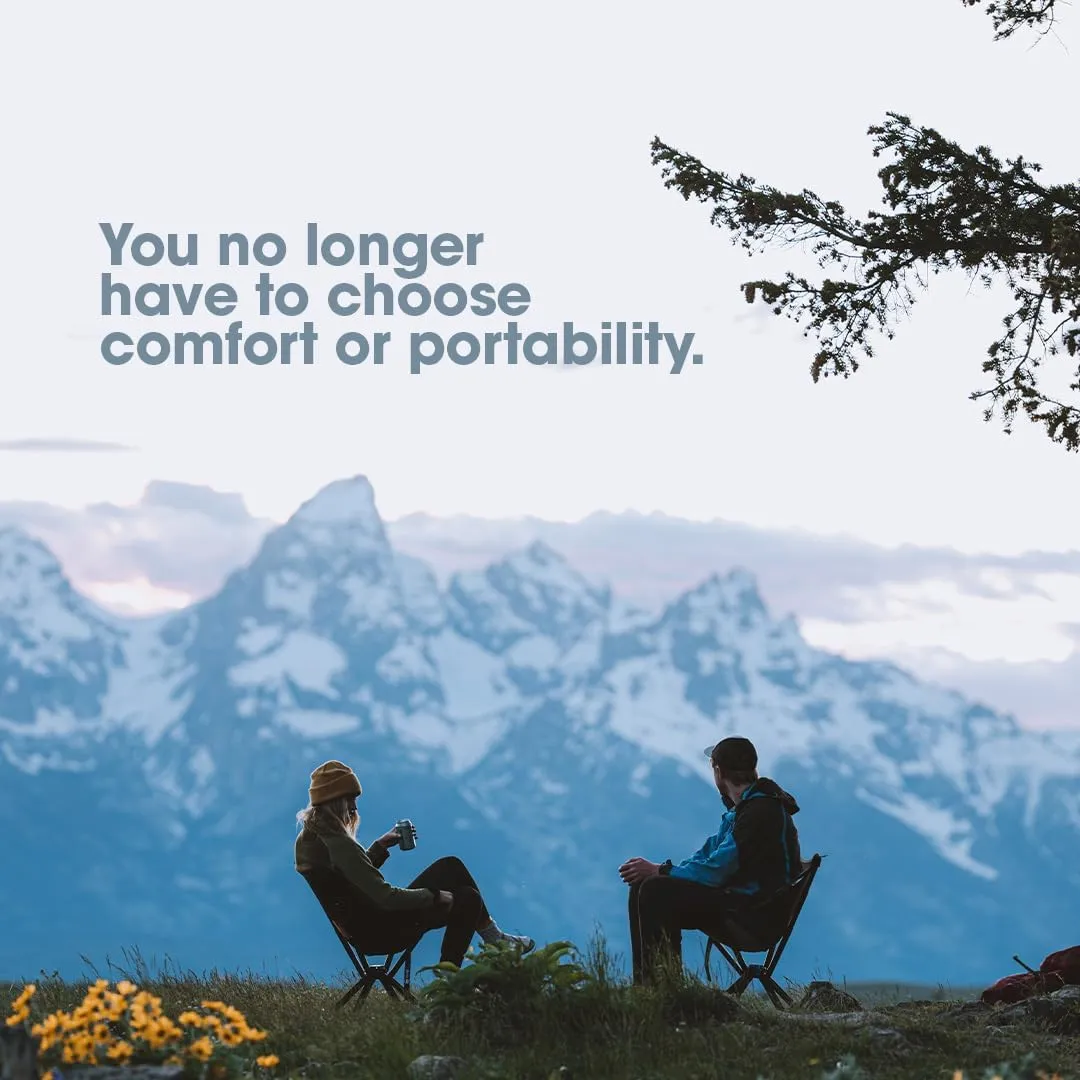 CLIQ Portable Chair Version 1.0 - Lightweight Folding Chair for Camping - Supports 300 Lbs - Perfect for Outdoor Adventures - Black Bundle