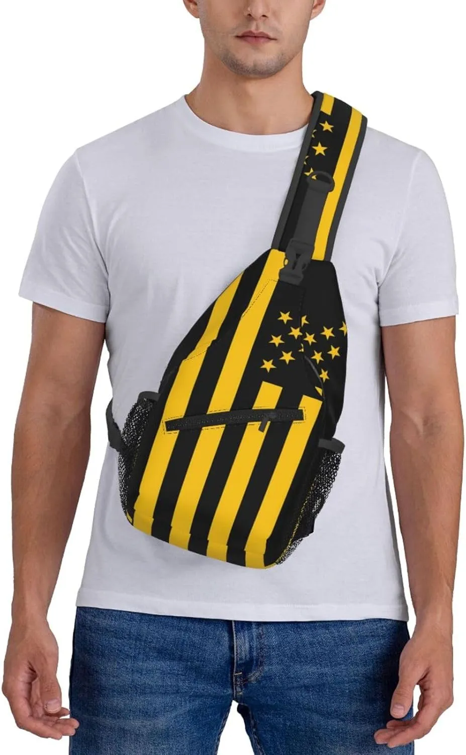 Club Atletico Penarol Flag Small Crossbody Backpack Sling Bag For Men Women Mini One Shoulder Chest Bags Gym Sport Travel Hiking Daypack